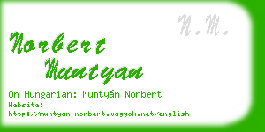norbert muntyan business card