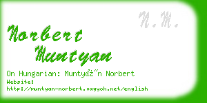 norbert muntyan business card